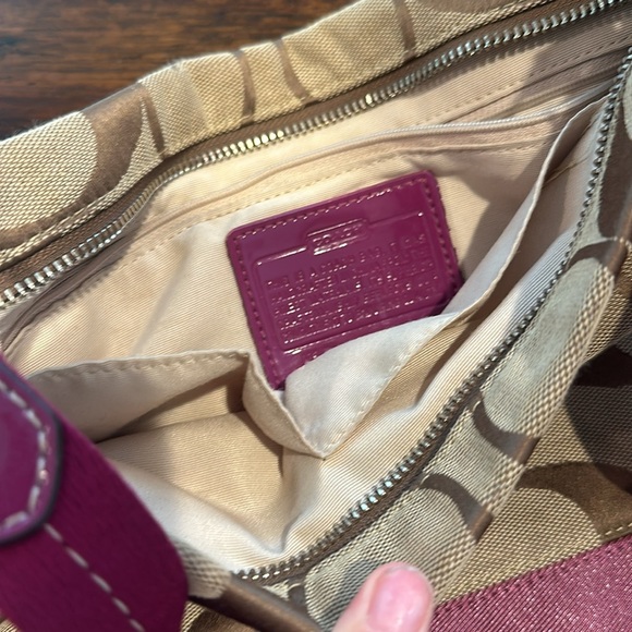 Coach Purse Set of 2 - Great Condition - Purple & Brown - Picture 5 of 5